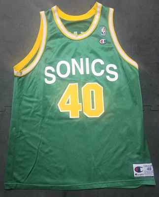 Shawn Kemp #40 NBA Seattle SuperSonics Vintage Champion Jersey Size 48 - Image 1 of 4