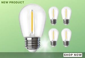 Feit Electric 1W LED Bulb 4-Pack Non-Dimmable Soft White S14 Filament - Picture 1 of 6