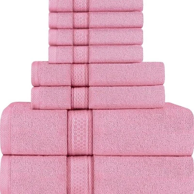 Towel Set 600 GSM 8Pc - 2 Bath Towels 2 Hand Towels 4 Washcloths Utopia Towels * - Image 1 of 4