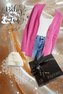 Cárdigan de cachemir con cuello en V C de Bloomingdale’s botón delantero rosa rosa S precio de venta sugerido por el fabricante 249 USD Foto 1 de 3