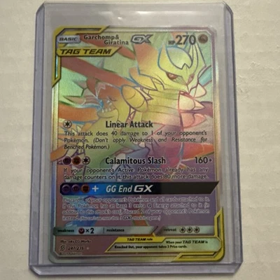 NM - Garchomp & Giratina GX (Secret) Secret Rare SM - Unified Minds 247/236 - Image 1 of 2