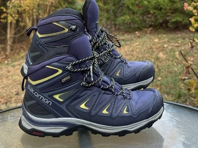 Salomon X Ultra 3 Mid GTX Hiking Trail Boots Women’s Size 7 Blue/Purple 398691 - Image 1 of 4