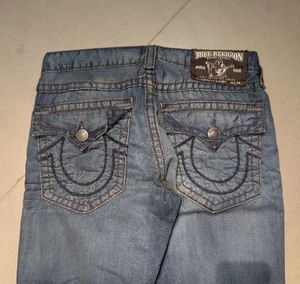 RARE True Religion Jeans Men's Ricky Super T Shasta brown navy stitch 33 - Picture 1 of 8