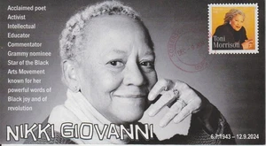 6° Cachets Nikki Giovanni "Prinzessin der schwarzen Poesie" Memorial BLLE Cover - Bild 1 von 1