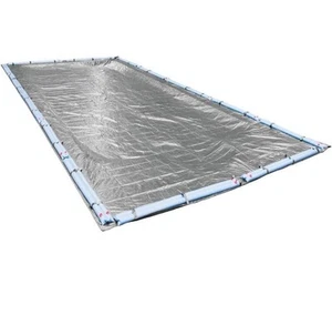 18 x 40 Fuß Winter Schmutz Abdeckung Unterirdisch Schwimmbad Abdeckung Robust Silber - Bild 1 von 5