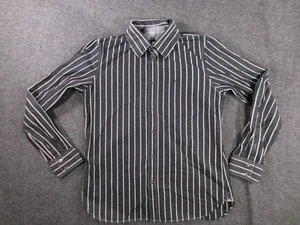 American Eagle Hemd Herren mittelgrau gestreift Vintage Fit Büro Freizeit Arbeit - Bild 1 von 11