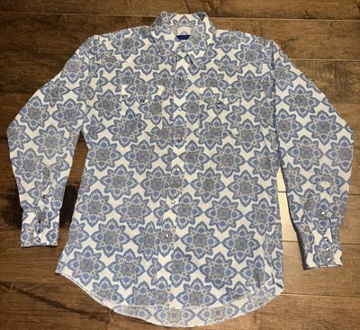 Vintage Authentic Western Men’s Pearl Snap 70s Size 16 1/2  PROUD TO BE AMERICAN - Image 1 of 4