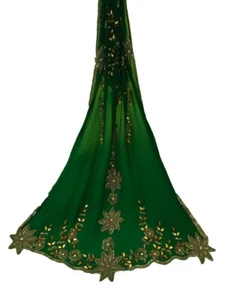 Dupatta Scarf Vintage Indian Embroidered Long Stole Shawl Woman Hijab LD7080 - Picture 1 of 8