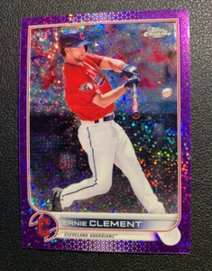 2022 Topps Chrome #145 ERNIE CLEMENT RC Purple Speckle Refractor /299 CLE Rookie - Picture 1 of 2