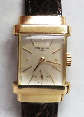 VINTAGE PATEK PHILIPPE GENEVE "TOP HAT" 18K GOLD WRISTWATCH REF# 1450 - Image 1 of 4