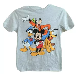 Disney T-Shirt Youth Size 7/8 Mickey Mouse Donald Duck Pluto & Goofy New w/ Tag - Picture 1 of 4