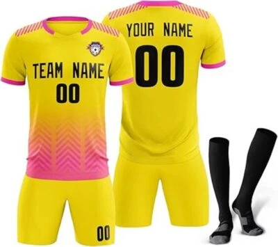 定制足球制服升华球衣和短裤套装带袜(12 件套) — 第 1/3 张图片