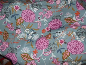MODA Botanical Floral Fabric Pattern LOFT 1800" Erin Michael 1 Yard Pink Green - Picture 1 of 4