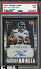 2012 Panini Prizm Russell Wilson RC Rookie AUTO Seahawks PSA 9 MINT