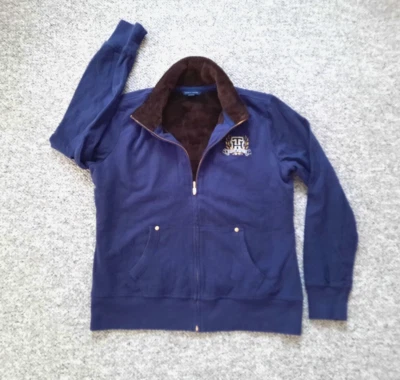 Tommy Hilfiger Damen Hoodie Sweatjacke Jacke Lila mit Teddyfell Gr. L - Bild 1 von 2