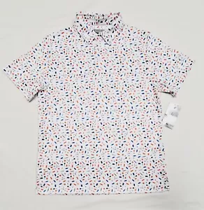S/L/XL PGA TOUR Bright White PRO SERIES Cook-Out BBQ Athletic Fit Polo Shirt - Picture 1 of 16