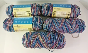 5 Mainstays Country Print Worsted 6 Unzen Häkeln Bastelgarn 5 Stück - Bild 1 von 8