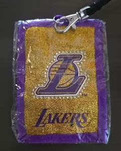 NBA Los Angeles LA Lakers Basketball Perlen Schlüsselband Ausweis Geldbörse - Bild 1 von 7