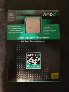 RETAIL BOXED - NEW & SEALED AMD OPTERON 246 OSA246BLBOX 2.0GHz / 1M 940 RARE CPU - Picture 1 of 5