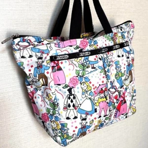 Authentische LeSportsac x Alice Limited Edition Handtasche weiß Made in Costa Rica - Bild 1 von 15