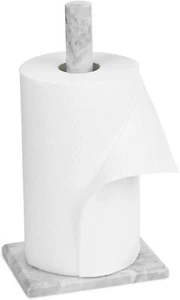 Kitchen Roll Towel Holder Marble Free Standing Paper Stand 34cm  - Picture 1 of 5