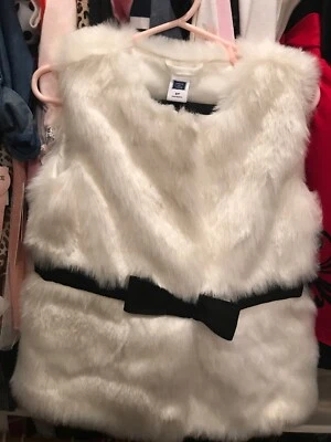 Chaleco de piel Janie And Jack blanco con leggings negros nuevo con etiquetas talla 2 Foto 1 de 3