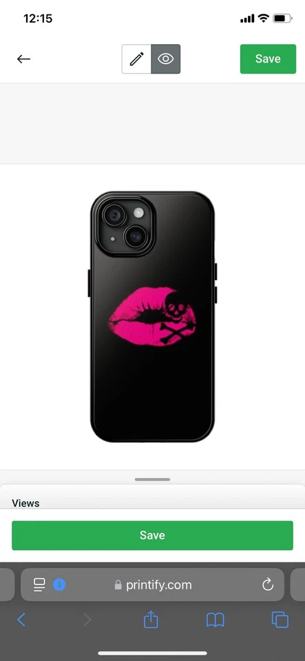 Kiss Of Death Phone Case  — 第 1/1 张图片