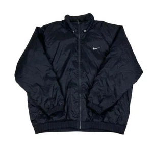 Impermeable acolchado cortavientos negro de gran tamaño vintage años 90 'NIKE' 3XL 4XL - Imagen 1 de 5