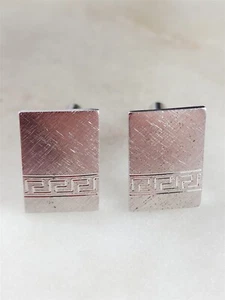 B.A.B. Vintage Sterling Silver Greek Key Design Cufflinks Cuff Links 9.2 Grams - Picture 1 of 5