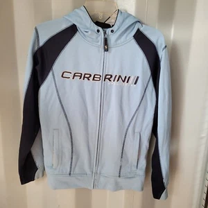 Sudadera con capucha deportiva urbana vintage con cremallera Carbrini para hombre talla LB del Reino Unido - Imagen 1 de 11