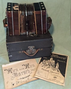 Chemnitz Concertina 76 Töne Ernst Bässler Harmonikafabrik Grünberg Augustusburg - Bild 1 von 24