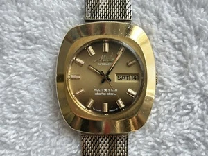 Vintage Mido Multistar Datoday Day/Date Gold Plated Automatic Swiss Made Watch - Picture 1 of 9