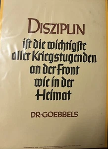 WWII German Poster 1943 - Rare Original - Picture 1 of 1