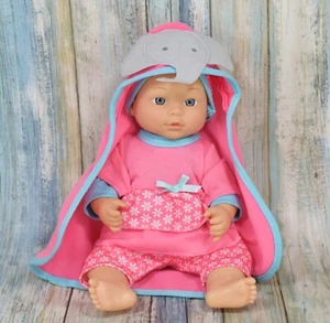 Cititoy Baby Doll With Elephant Outfit Hat Cape Shirt Adorable - Picture 1 of 9