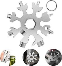 Stocking Stuffers for Men 18-in-1 Snowflake Multi Tool, Christmas Day Grey 