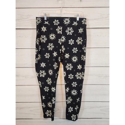 Leggings para mujer tórridos negros calavera de Halloween elásticos tiro alto al tobillo talla 2X Foto 1 de 4