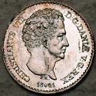 Denmark Silver 4 Rigsbankskilling 1-1/4 Schilling Courant 1841 (Mirror-Like Unc)