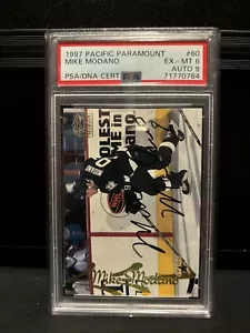 Mike Modano Signed Card PSA/DNA Authentic - EX-MT 6 Auto 9 - Dallas Stars - Picture 1 of 1