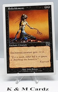 MTG - 6th Edition - Enfeeblement - #125 - Lightly Played - Picture 1 of 6