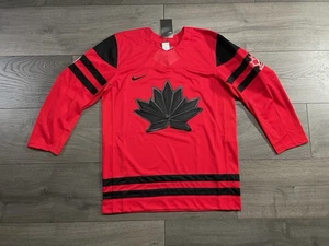 Nike Team Kanada 2022 Olympia Hockey Trikot Rot Schwarz Herren Größe L Neu - Bild 1 von 10