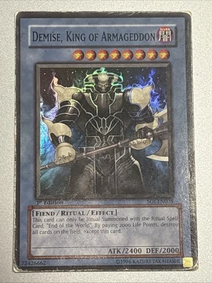 Demise, King of Armageddon SOI-EN035 Shadow of Infinity-1st Ed Super Rare MP - Image 1 of 4