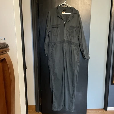 Vintage Big Ben Coveralls 46 Regular Wrangler Gray/green Double Zip utility   - Image 1 of 4