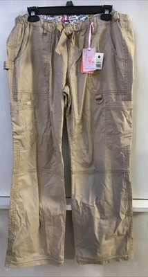 KOI by Kathy LINDSEY multi pocket women's scrub pants Camel Size M Petite NWT - Image 1 of 4