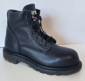 NWOB Red Wing 3507 Super Sole Steel Toe Ankle Lace Up Black Boots Men Size 7 D - Picture 1 of 11