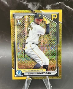 Bowman 2024 cromo #BCP-224 Bralyn Brazoban Prospects brillo dorado #/50 como nuevo - Imagen 1 de 2