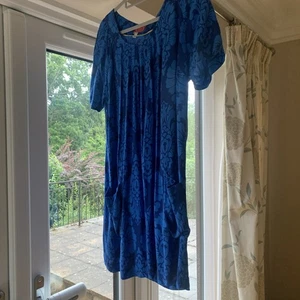 JOULES ● size 14 ● blue floral womens ladies tunic/short dress. - Picture 1 of 4
