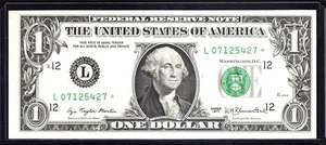 Fr. 1909-L* 1977 $1 SAN FRANCISCO FRN L/* BLOQUE NÍTIDO NUEVO ESTADO - Imagen 1 de 2