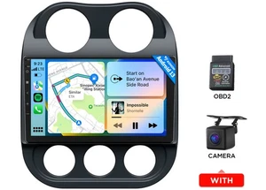 For Jeep Compass Patriot 10.1" Android 13 Car Radio GPS Stereo WiFi BT AM FM SWC - Picture 1 of 20