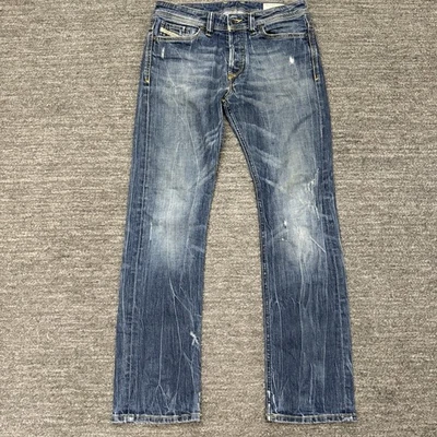 Jeans Diesel Masculino 28X30 (30X29) Azul Viker Western Rodeio Botão Itália Desgastado - Imagem 1 de 4