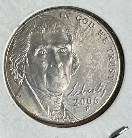 US 2006 Nickel 5c Raised Die Crack BU Cover